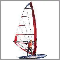 o praticante de windsurf